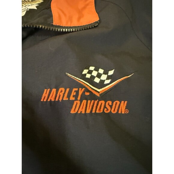 Harley Davidson Nylon Motorcycle Jacket 2XL Windbreaker Mock Neck 97522-05VM - Picture 2 of 12